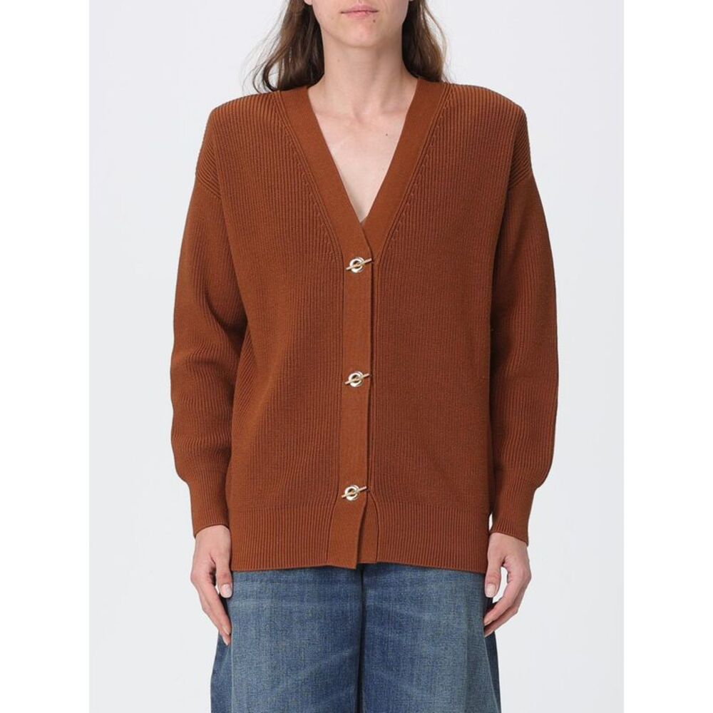 V-Neck Viscose Blend Cardigan Elisabetta Franchi With Dropped Shoulders